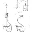 Hansgrohe Vernis Blend 200 kádtöltős zuhanyrendszer komplett HG-26274000