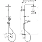 Hansgrohe Vernis Blend 200 1 jet zuhanyrendszer komplett fekete HG-26276670