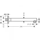 Hansgrohe Vernis Shape zuhanykar 24 cm fekete HG-26405670