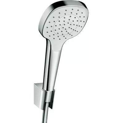 Hansgrohe Croma Select E 1jet zuhanyszett zuhanyrúddal 125 cm fehér króm 26424400 rajza