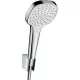 Hansgrohe Croma Select E 1jet zuhanyszett zuhanyrúddal 125 cm fehér króm 26424400 rajza