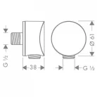 Hansgrohe FixFit S gégecső csatlakozó visszafolyásgátlóval matt fekete HG-26453670
