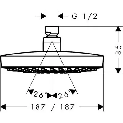 Hansgrohe Croma Select E 180 2jet fejzuhany króm 26524000