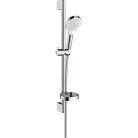 Hansgrohe Crometta Vario szappantartós zuhanyszett 65 cm rúd króm fehér 26553400 rajza