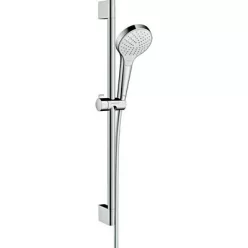 Hansgrohe Croma Select S EcoSmart zuhanyszett zuhanyrúddal 65 cm fehér króm 26563400 rajza