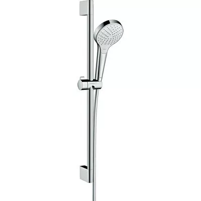 Hansgrohe Croma Select S EcoSmart zuhanyszett zuhanyrúddal 65 cm fehér króm 26563400 rajza