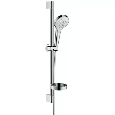 Hansgrohe Croma Select S zuhanyszett zuhanyrúddal 65 cm króm fehér 26566400 rajza
