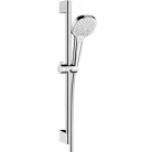 Hansgrohe Croma Select E zuhanyszett  EcoSmart 65 cm rúd króm fehér 26581400 rajza