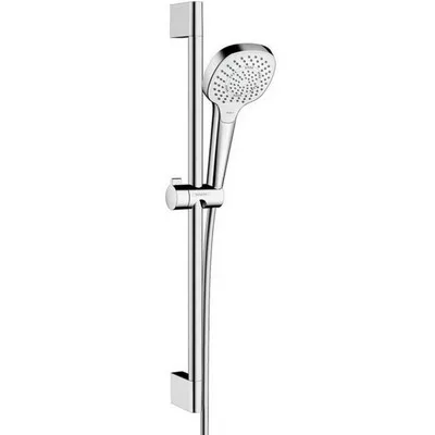 Hansgrohe Croma Select E zuhanyszett  EcoSmart 65 cm rúd króm fehér 26581400 rajza