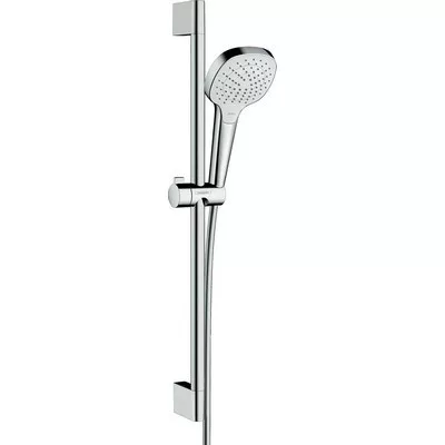 Hansgrohe Croma Select E zuhanyszett zuhanyrúddal 65 cm fehér króm 26582400 rajza