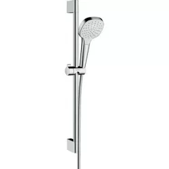 Hansgrohe Croma Select E 1jet zuhanyszett zuhanyrúddal 65 cm fehér króm 26584400 rajza