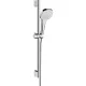 Hansgrohe Croma Select E 1jet zuhanyszett zuhanyrúddal 65 cm fehér króm 26584400 rajza