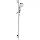 Hansgrohe Croma Select E Multi zuhanyszett zuhanyrúddal 90 cm fehér króm 26590400 rajza