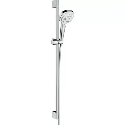 Hansgrohe Croma Select E Multi EcoSmart zuhanyszett zuhanyrúddal 90 cm fehér króm 26591400 rajza