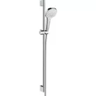 Hansgrohe Croma Select E zuhanyszett zuhanyrúddal 90 cm fehér króm 26592400 rajza