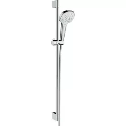 Hansgrohe Croma Select E zuhanyszett zuhanyrúddal 90 cm fehér króm 26592400 rajza
