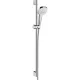Hansgrohe Croma Select E zuhanyszett zuhanyrúddal 90 cm fehér króm 26592400 rajza