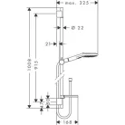 Hansgrohe Raindance Select E zuhanyszett 90 cm zuhanyrúddal HG-26621000