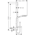 Hansgrohe Raindance Select S zuhanyszett 90 cm zuhanyrúddal fehér króm HG-26631400