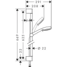 Hansgrohe Crometta 100 Vario zuhanyszett 65 cm rúd króm fehér 26651400