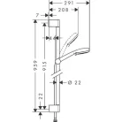 Hansgrohe Crometta 100 Multi zuhanyszett 90 cm rúd króm fehér 26656400