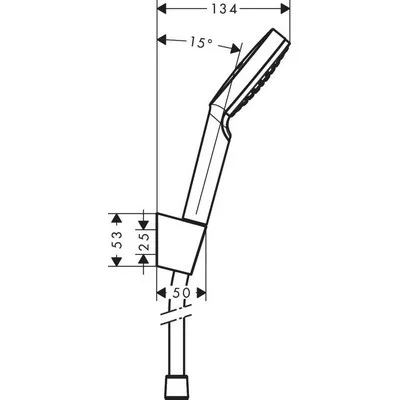 Hansgrohe Crometta 1jet 125 cm zuhanyszett króm fehér 26690400