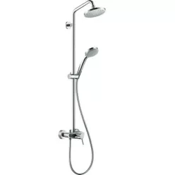 Hansgrohe Croma 100 1jet Showerpipe zuhanyrendszer komplett 27154000 rajza