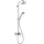 Hansgrohe Croma 100 1jet Showerpipe zuhanyrendszer komplett 27154000 rajza
