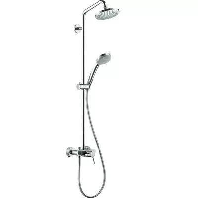 Hansgrohe Croma 100 1jet Showerpipe zuhanyrendszer komplett 27154000 rajza
