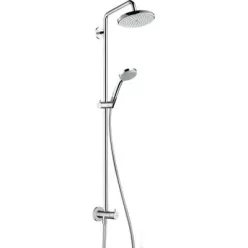 Hansgrohe Croma Showerpipe 220 1jet Reno zuhanyszett 27224000 rajza