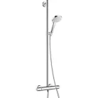 Hansgrohe Croma Select E SemiPipe termosztátos zuhanyrendszer komplett fehér króm 27248400 rajza