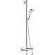 Hansgrohe Croma Select E SemiPipe termosztátos zuhanyrendszer komplett fehér króm 27248400 rajza