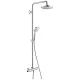 Hansgrohe Croma Select E Showerpipe termosztátos zuhanyrandszer króm fehér 27256400 rajza