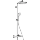 Hansgrohe Crometta S Showerpipe 240 1jet termosztátos zuhanyrendszer króm 27267000 rajza
