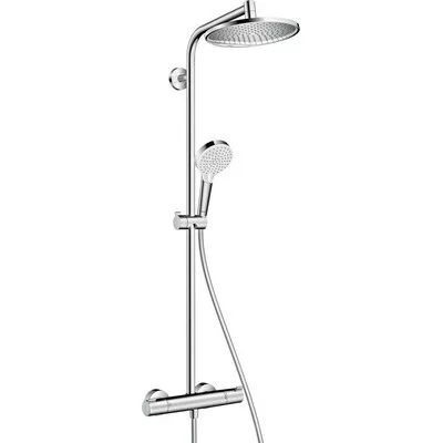 Hansgrohe Crometta S Showerpipe 240 1jet termosztátos zuhanyrendszer króm 27267000 rajza