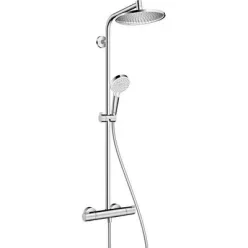 Hansgrohe Crometta S Showerpipe 240 1jet Eco termosztátos zuhanyrendszer króm 27268000 rajza