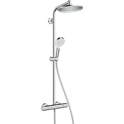 Hansgrohe Crometta S Showerpipe 240 1jet Eco termosztátos zuhanyrendszer króm 27268000 rajza