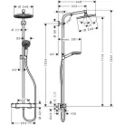 Hansgrohe Crometta S Showerpipe 240 1jet Eco termosztátos zuhanyrendszer króm 27268000