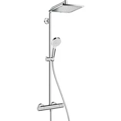 Hansgrohe Crometta E Showerpipe 240 1jet termosztátos zuhanyrendszer króm 27281000 rajza