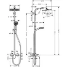 hansgrohe Crometta E Showerpipe 240 zuhanyrendszer króm 27284000