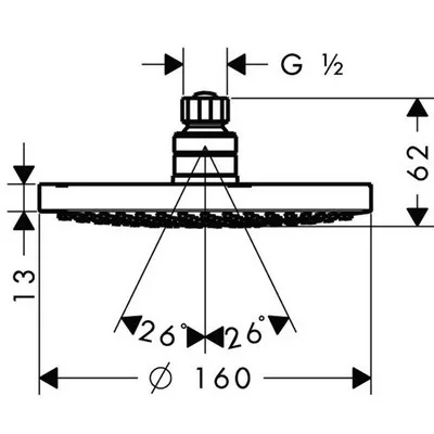 Hansgrohe Croma 1jet fejzuhany  27450000