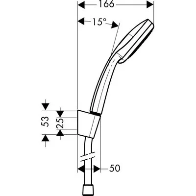 Hansgrohe Croma 100 Multi zuhanyszett 125 cm gégecsővel 27593000