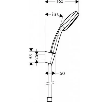 Hansgrohe Croma 100 Vario zuhanyszett 1,6 m gégecsővel króm 27594000