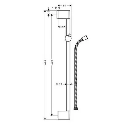 Hansgrohe Crometta Unica zuhanyrúd 65 cm 27615000