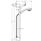 Hansgrohe Crometta 85 Mono Green zuhanyszett 65 cm rúd króm 27652000