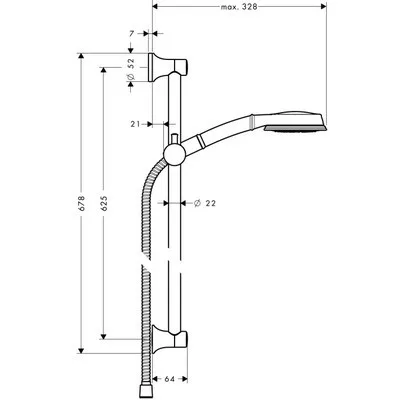 Hansgrohe Croma Classic 100 zuhanyszett 0,65 m 27769000
