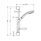 Hansgrohe Croma 100 Vario zuhanyszett fali rúddal 90 cm 27771000