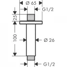 Hansgrohe Vernis Blend mennyezeti csatlakozó 10 cm fekete HG-27804670