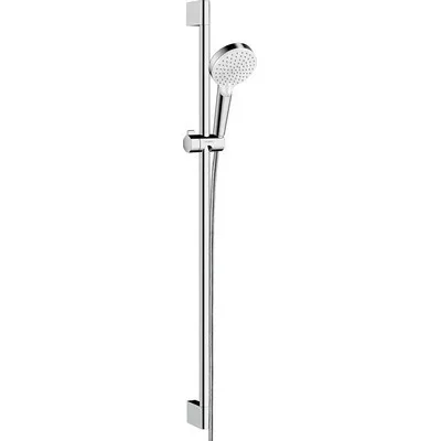 Hansgrohe Crometta Ecostat termosztátos zuhanyrendszer 90 cm rúd fehér króm 27813400 rajza