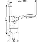 Hansgrohe Raindance E 120 3jet zuhanyszett 90 cm rúddal HG-27885000